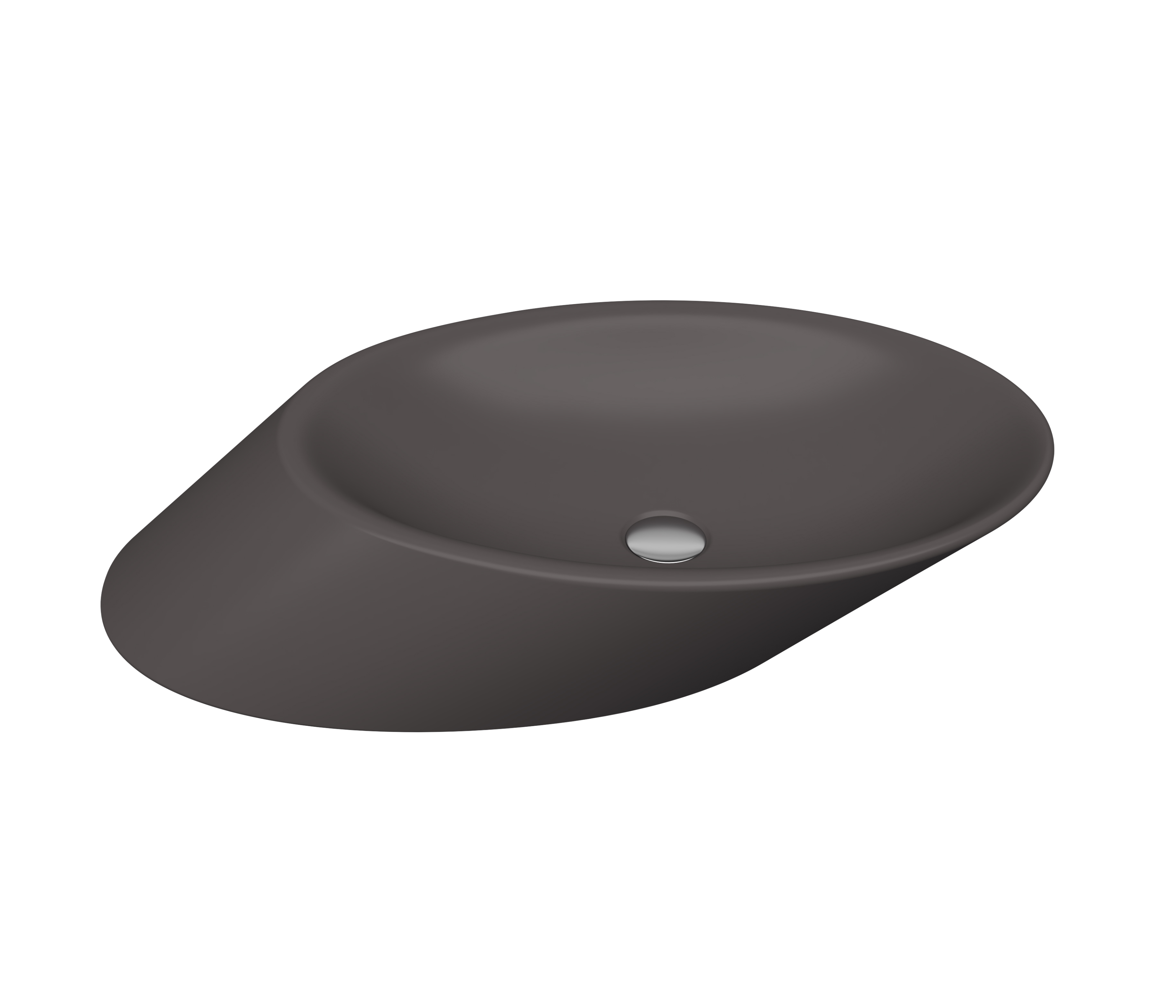 Bocchi 1013-020-0125 Vessel Yatay Çanak Lavabo 72 cm Antrasit