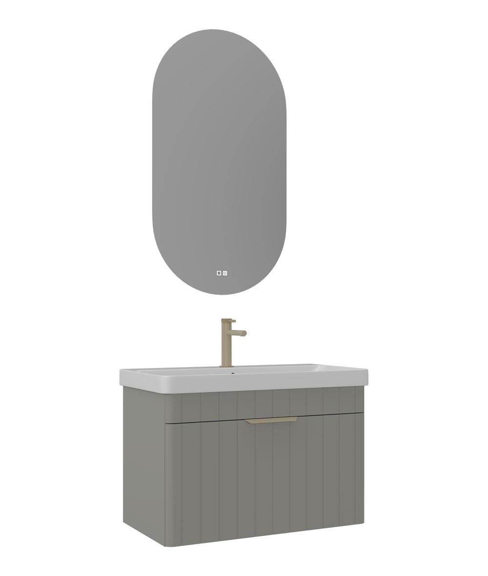 Orka Procida 80 cm Banyo Dolabı Takımı Mat Kaşmir