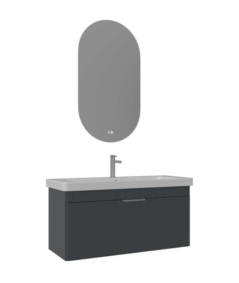 Orka Procida 105 cm Banyo Dolabı Takımı Mat Antrasit