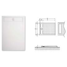 Gizli Sifonlu Flat Duş Tekneleri 80x160