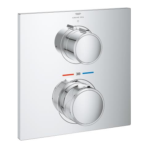 Grohe 19380002 Allure New Tek valfli akış kontrollü, ankastre termostatik duş bataryası