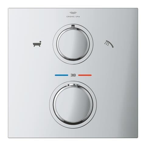 Grohe 19446002 Allure New Ankastre termostatik banyo bataryası 
