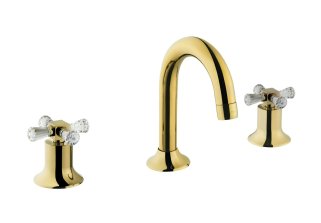 Juno Crystals from Swarovski Lavabo bataryası (3 delikli lavabolar için) altın