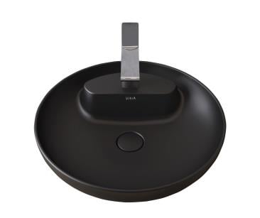 Memoria Yuvarlak Lavabo  50 cm Mat Siyah