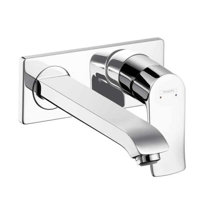Metris Tek Kollu Lavabo Bataryası Ankastre montaj İçin 225 mm Gaga İle Krom