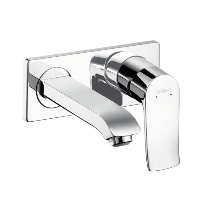 Metris Tek Kollu Lavabo Bataryası  Ankastre Montaj İçin 165 mm Gaga İle Krom