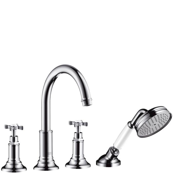 Montreux Dört Delikli Küvet Kenarı Banyo Bataryası Krom
