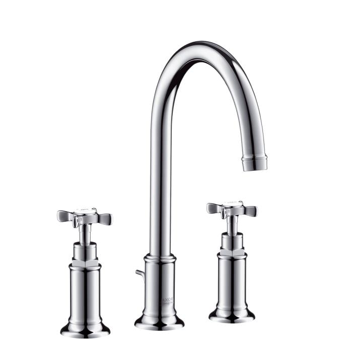 Montreux Üç Delikli Lavabo Bataryası Sifon Kumandalı Krom