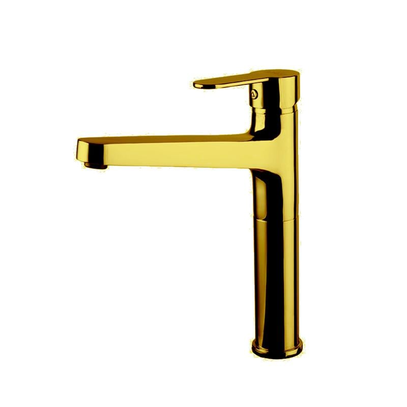 NEWARC DOMİNO ÇANAK TİPİ LAVABO BATARYASI ALTIN
