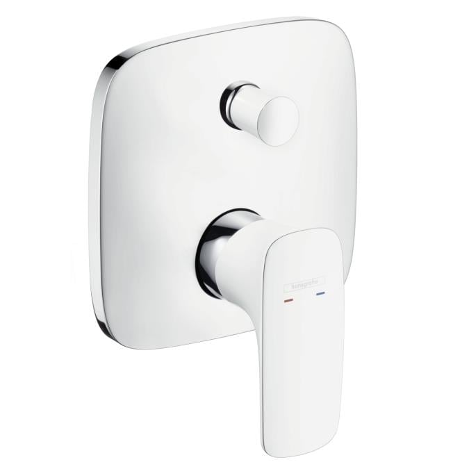 PuraVida Tek Kollu Ankastre Banyo Bataryası EN1717 Standartları Doğrultusunda Entegre Karışım Güvenliği ileBeyaz/Krom