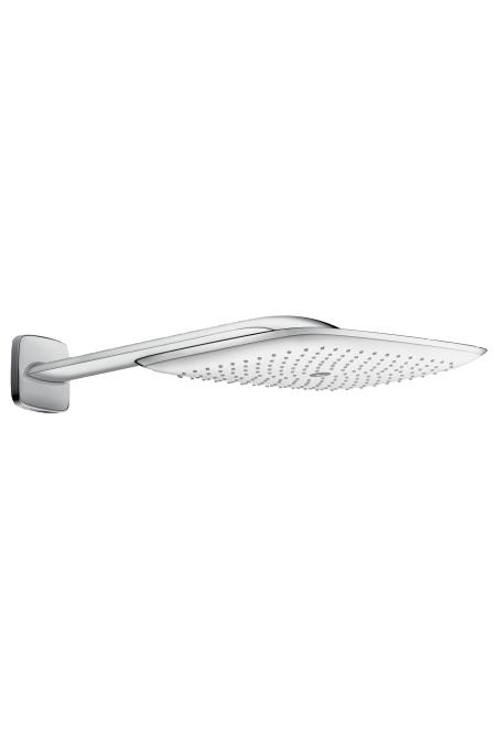 PuraVida Tepe Duşu 400mm (390mm Duş Dirseği ile) Beyaz/Krom