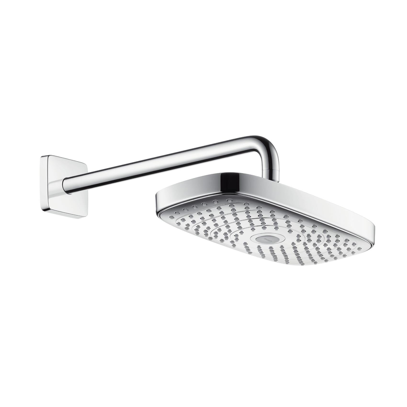 RAİNDANCE SELECT E 300 2JET TEPE DUŞU DUVARDAN DİRSEL İLE ECOSMART,KROM