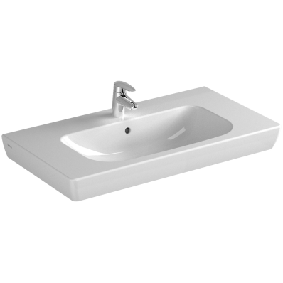 S20 Etajerli lavabo 85 cm Orta armatür delikli su taşma delikli