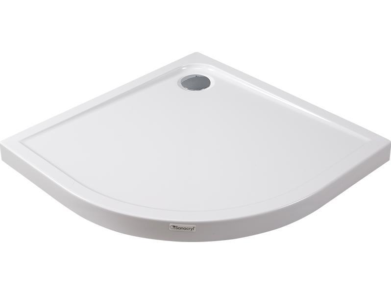 SANACRYL Q-Line İnce  Panelli Duş Tekneleri 100x100x21(h) Oval D Model