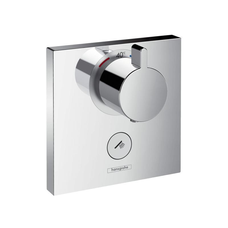 SHOWERSELECT GLASS TERMOSTATİK BATARYA YÜKSEK DEBİ ANKASTRE MONTAJ İÇİN İLAVE BİR ÇIKIŞ İLE 