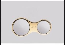 Sirius kumanda paneli Gövde+butonlar mat krom, buton çerçevesi altın