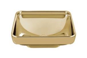 Water Jewels Kare Çanak Lavabo 40 cm Altın