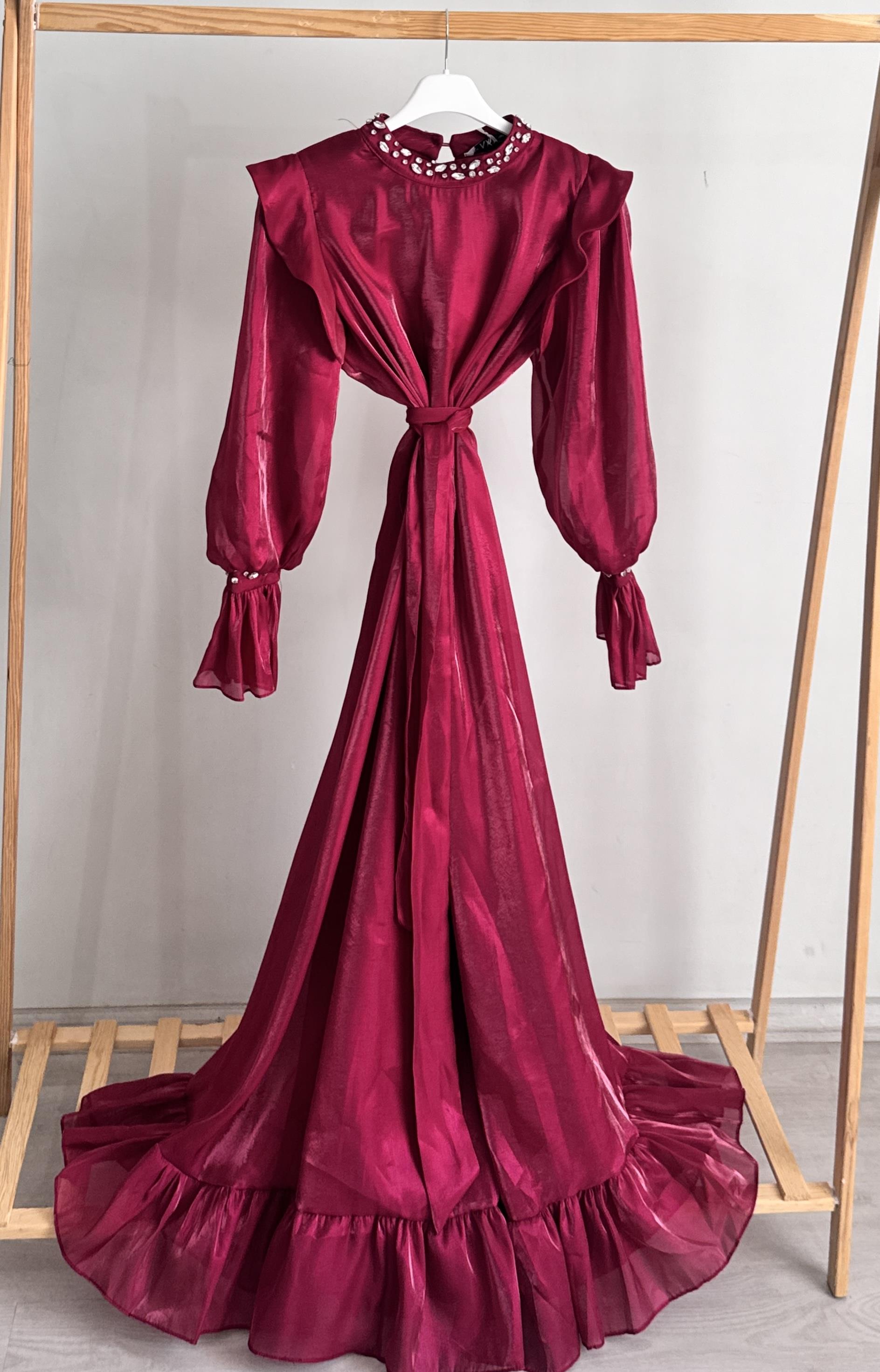 SWAN DRESS (BORDO)
