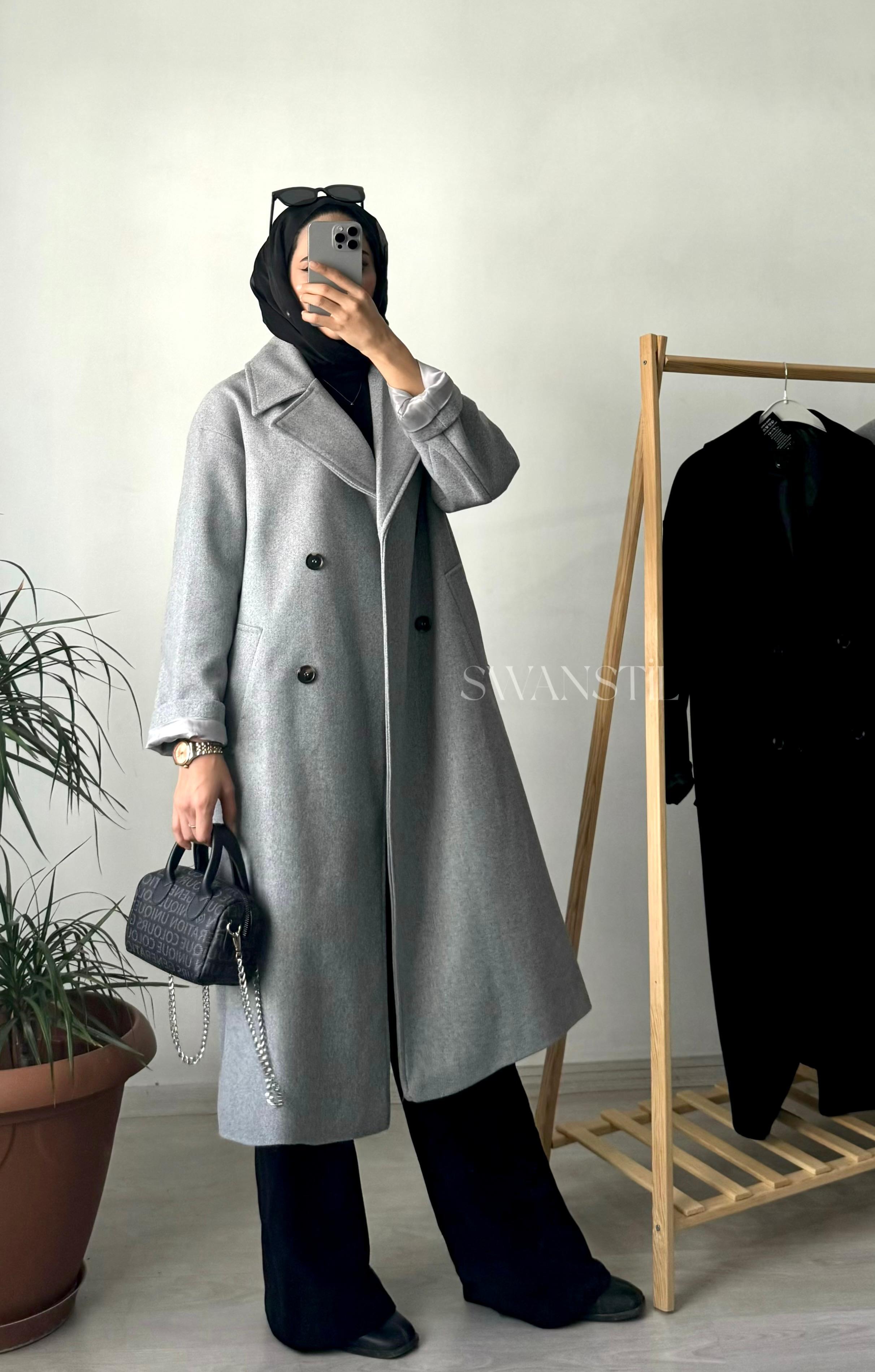 Zara Model Oversize Kaşe Kaban