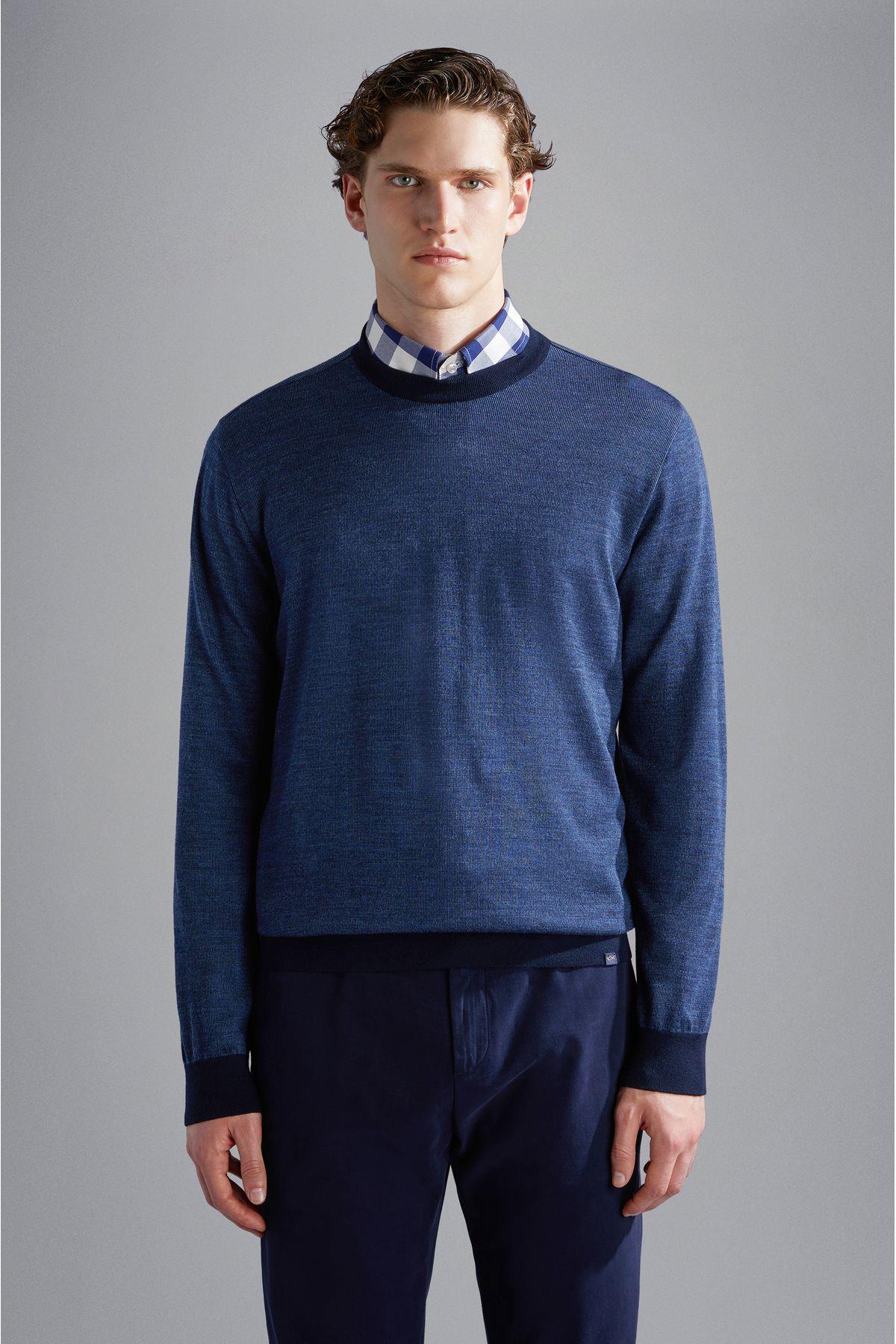 MENS KNITTED ROUNDNECK C.W. WOOL