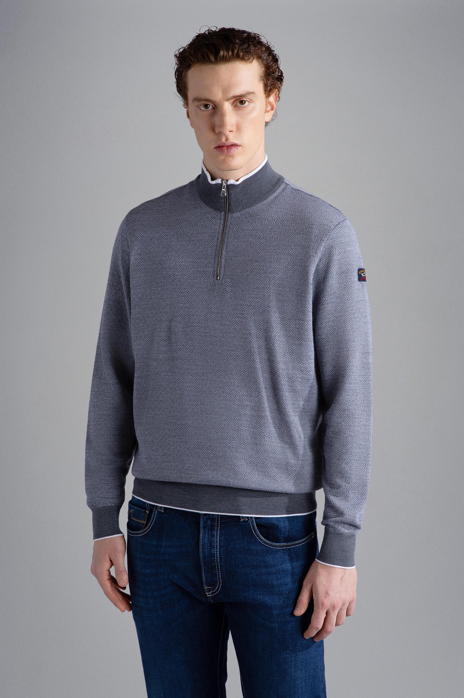 Üst GiyimPaul&SharkMENS ZIPPED PULLOVER C.W. WOOL