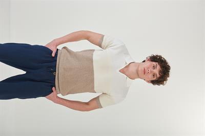 3 Parçalı Triko Yakalı T-Shirt