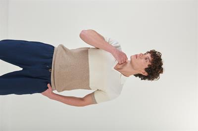 3 Parçalı Triko Yakalı T-Shirt