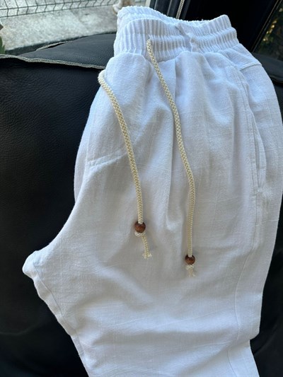 Aktacu Keten Baggy Pantolon