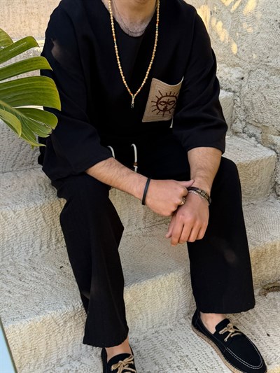 Aktacu Keten Baggy Pantolon