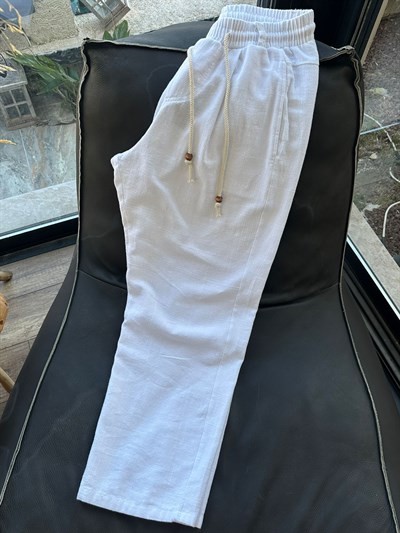 Aktacu Keten Baggy Pantolon