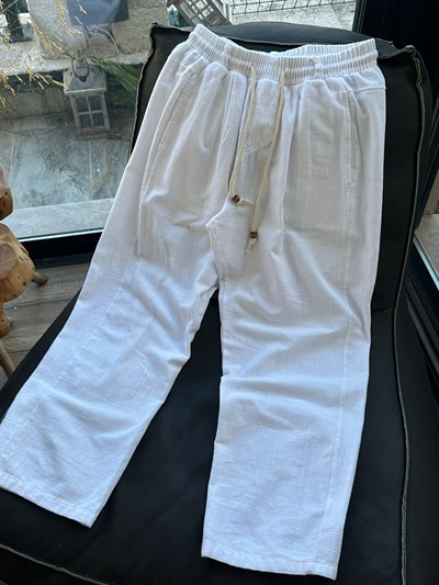 Aktacu Keten Baggy Pantolon