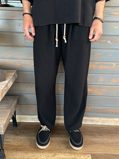 Aktacu Keten Baggy Pantolon