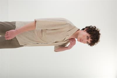 Apaş Yaka Keten Görünümlü Gömlek