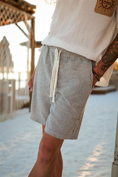 Arte Keten&Pamuk Siyah Şort