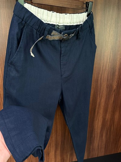 Beli Kemerli Lınen Kumaş Pantolon