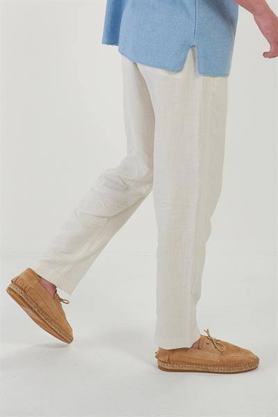 Beli Kemerli Lınen Kumaş Pantolon