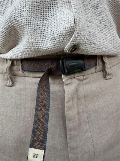 Beli Kemerli Lınen Kumaş Pantolon - Bej