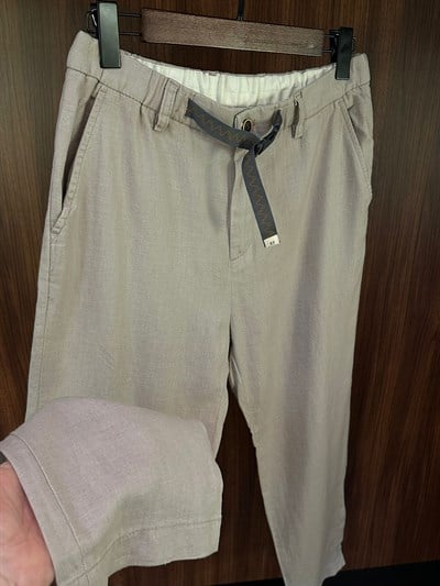 Beli Kemerli Lınen Kumaş Pantolon