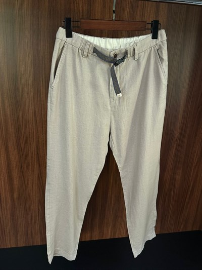 Beli Kemerli Lınen Kumaş Pantolon
