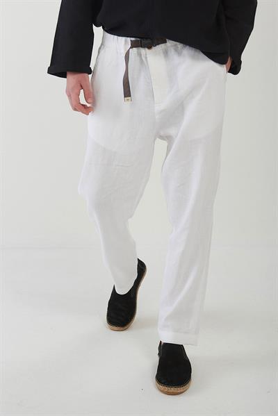 Beli Kemerli Lınen Kumaş Pantolon