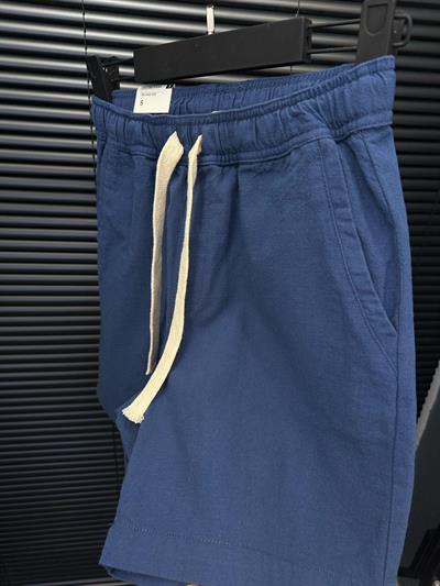 Beli Lastikli Keten Kumaş Şort