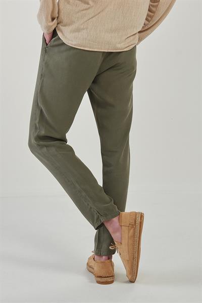 Beli Lastikli Tencell Kumaş Pantolon