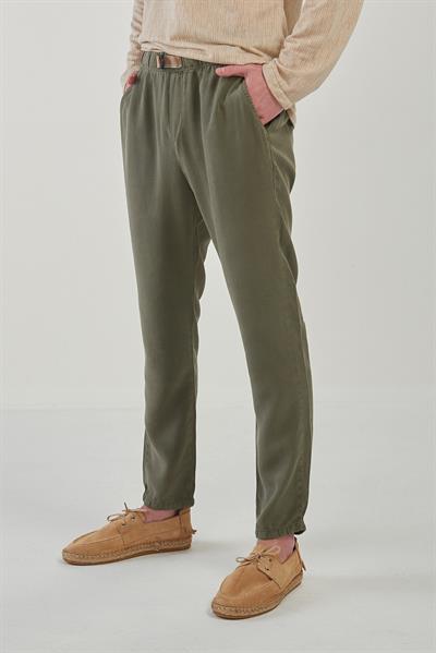 Beli Lastikli Tencell Kumaş Pantolon