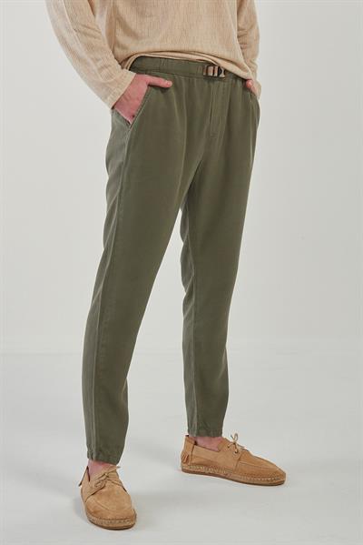 Beli Lastikli Tencell Kumaş Pantolon