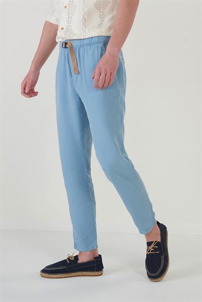 Beli Lastikli Tencell Kumaş Pantolon