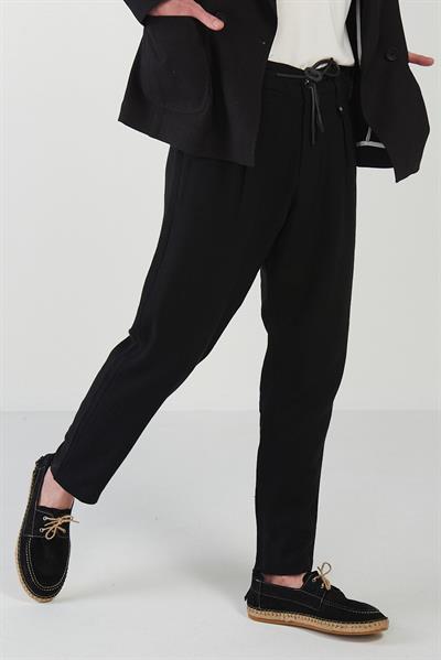 Beli Lastikli Yandan Cepli Kordonlu Pantolon