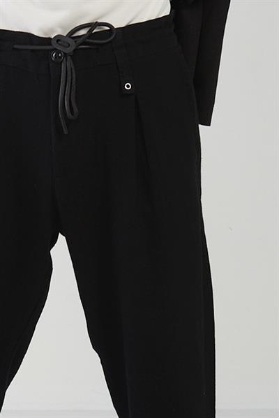 Beli Lastikli Yandan Cepli Kordonlu Pantolon