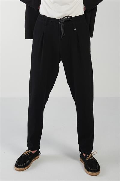 Beli Lastikli Yandan Cepli Kordonlu Pantolon