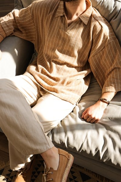 Boho Yakalı Harem T-Shirt