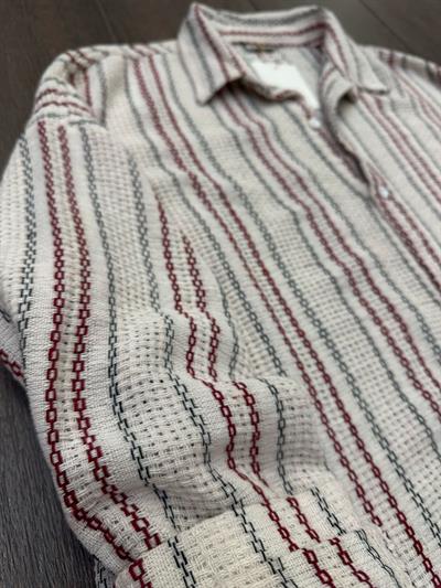 Buldan Çizgili  Yakalı Gömlek